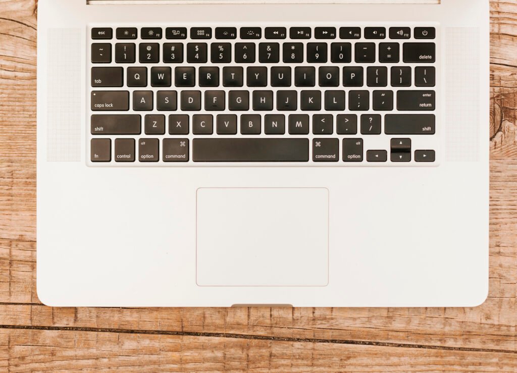 laptop keys in a MacBook